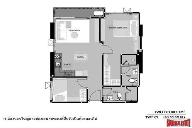 Rhythm Narathiwas | Two Bedroom Corner Unit with City Views for Rent in Sathorn-5