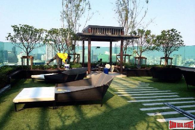 Rhythm Sathorn | Views of the River from the 15th Floor One Bedroom Apartment for Rent