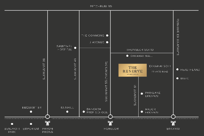 The Reserve Sukhumvit | Luxury Two Bed Condo at Sukhumvit 61 - Prime Location in the middle of Thong Lor and Ekkamai, the Best Residential Destination in Bangkok-25