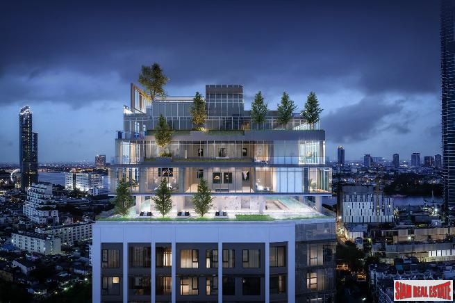 Nearing Completion is this Low Density Luxury Condos suited for Living and Investment at Charoenkrung Road, Sathorn - 2 Bed Duplex Loft Units - Discount and 6% Rental Guarantee for 2 Years!-0