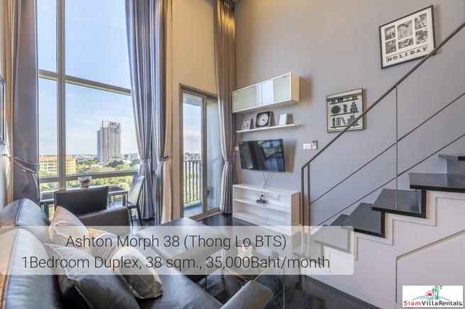 Ideo Morph 38 | Ultra Modern Two Storey Duplex with Extra High Ceilings in Thong Lo, Pet friendly-1