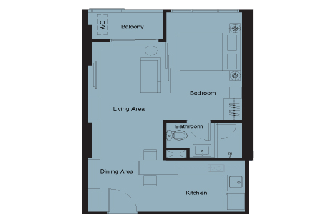 Blocs 77 | One Bed on High Floor with Serene Green, Canal and City Views at Sukhumvit 77, Onnut-10