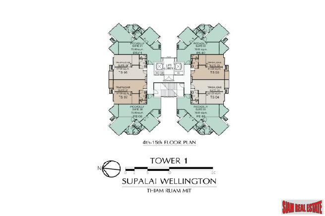 Supalai Wellington | Large 2 Bed Condo on 15th floor with Balcony at Huai Khwang-21