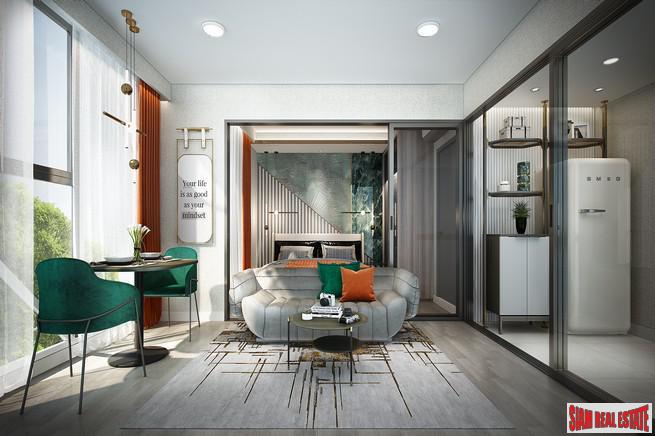 New Low-Rise Condo in Ratchada Area, Close to Offices and Shopping, 350 Metres to MRT Huai Khwang - Large 1 Bed Units-3