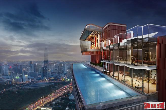 Nearing Completion is this High-Rise Condo with Huge Facilities and Unique Designs only 300 metres to MRT Phra Ram 9, Rama 9 Road - 1 Bed Units