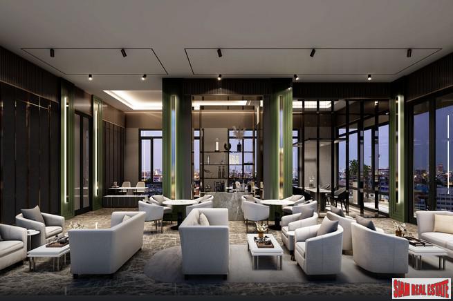 New Luxury Neo Classic Designed High-Rise at Charoennakorn close to Icon Siam, BTS Gold Line and the Riverside - 1 Bed Units - BitCoin Accepted as Payment!-12