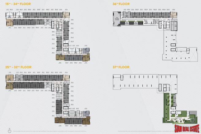 Exclusive New High-Rise Condo Launch by Leading Developers with River, Park and City Views at Rama 4 Road by Asoke and Phrom Phong -1 Bed Units - Only 12% Down-Payment!-28